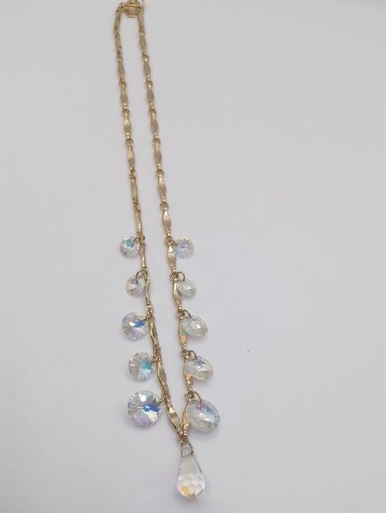 Sarah Coventry Jewelry - Sarah Coventry Gold Tone Crystal Teardrop Necklace